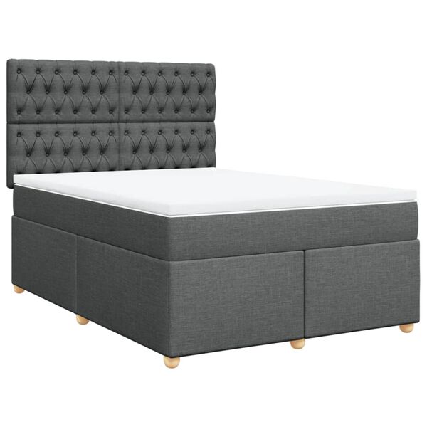 vidaXL &Kappa;&rho;&epsilon;&beta;ά&tau;&iota; Boxspring &mu;&epsilon; &Sigma;&tau;&rho;ώ&mu;&alpha; &Sigma;&kappa;&omicron;ύ&rho;&omicron; &Gamma;&kappa;&rho;&iota; 140x190 &epsilon;&kappa;. &Upsilon;&phi;&alpha;&sigma;&mu;ά&tau;&iota;&nu;&omicron;