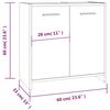 vidaXL Ντουλάπι Μπάνιου Γκρι Sonoma 60x33x60 εκ. Επεξεργασμένο Ξύλο