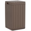 vidaXL Κάδος Απορριμμάτων Εξωτερ. Χώρου Καφέ 38x38x65 εκ. Πολυπρ/λένιο