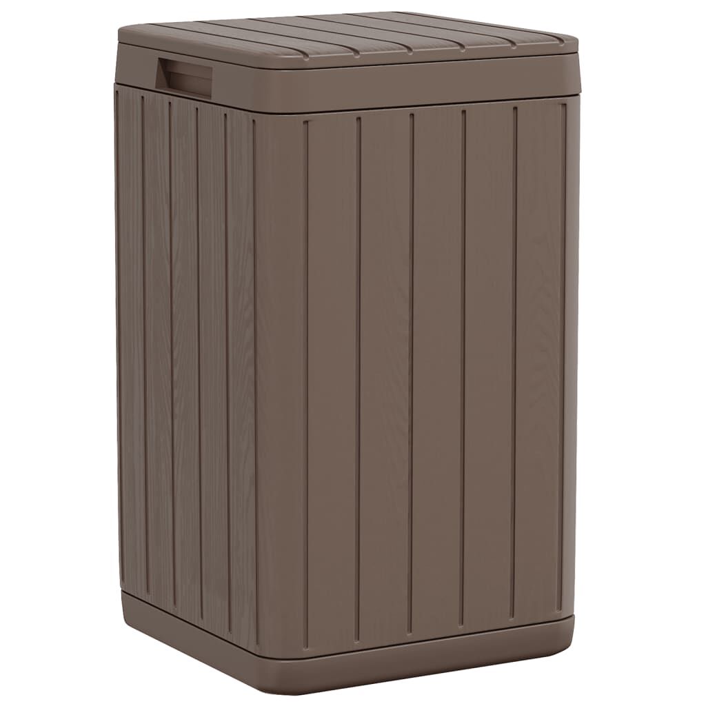 vidaXL Κάδος Απορριμμάτων Εξωτερ. Χώρου Καφέ 38x38x65 εκ. Πολυπρ/λένιο