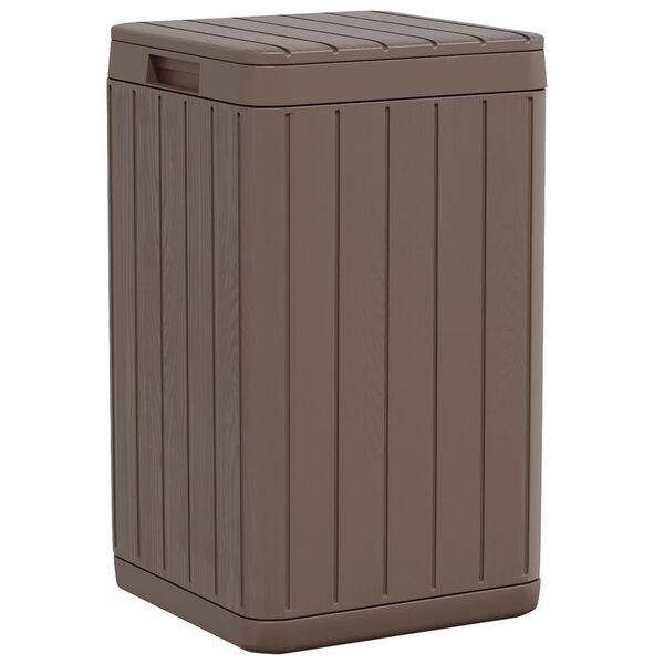 vidaXL Κάδος Απορριμμάτων Εξωτερ. Χώρου Καφέ 38x38x65 εκ. Πολυπρ/λένιο
