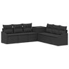 vidaXL &Sigma;&epsilon;&tau; &Kappa;&alpha;&nu;&alpha;&pi;έ 7 pcs &Mu;&alpha;ύ&rho;&omicron; &Pi;&omicron;&lambda;&upsilon;-&rho;&alpha;&kappa;ί &kappa;&alpha;&iota; &Chi;ά&lambda;&upsilon;&beta;&alpha;&sigmaf;