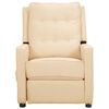 vidaXL Πολυθρόνα Μασάζ Ηλεκτρική Κρεμ Υφασμάτινη