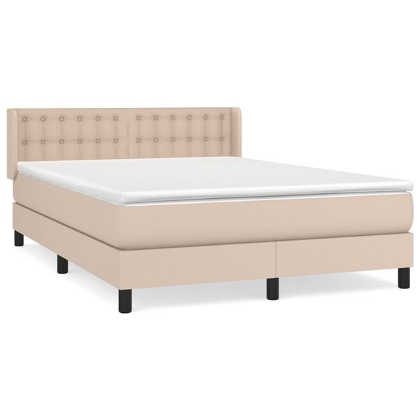 vidaXL &Kappa;&rho;&epsilon;&beta;ά&tau;&iota; Boxspring &mu;&epsilon; &Sigma;&tau;&rho;ώ&mu;&alpha; &Kappa;&alpha;&pi;&omicron;&upsilon;&tau;&sigma;ί&nu;&omicron; 140x200&epsilon;&kappa;.&alpha;&pi;ό &Sigma;&upsilon;&nu;&theta;.&Delta;έ&rho;&mu;&alpha;