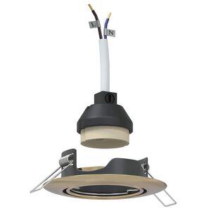 vidaXL Spotlights με προβολείς 6 pcs Ορείχαλκος 9 x 9 εκ. Μέταλλο