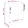 vidaXL Βιβλιοθήκη/Διαχωρ. Χώρου Λευκό 60x30x71,5 εκ. Μασίφ Ξύλο Πεύκου