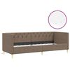 vidaXL &Kappa;&alpha;&nu;&alpha;&pi;έ&sigmaf; &Kappa;&rho;&epsilon;&beta;ά&tau;&iota; &mu;&epsilon; &Sigma;&tau;&rho;ώ&mu;&alpha; & USB Taupe 90 x 200 &epsilon;&kappa;. &Upsilon;&phi;&alpha;&sigma;&mu;ά&tau;&iota;&nu;&omicron;&sigmaf;