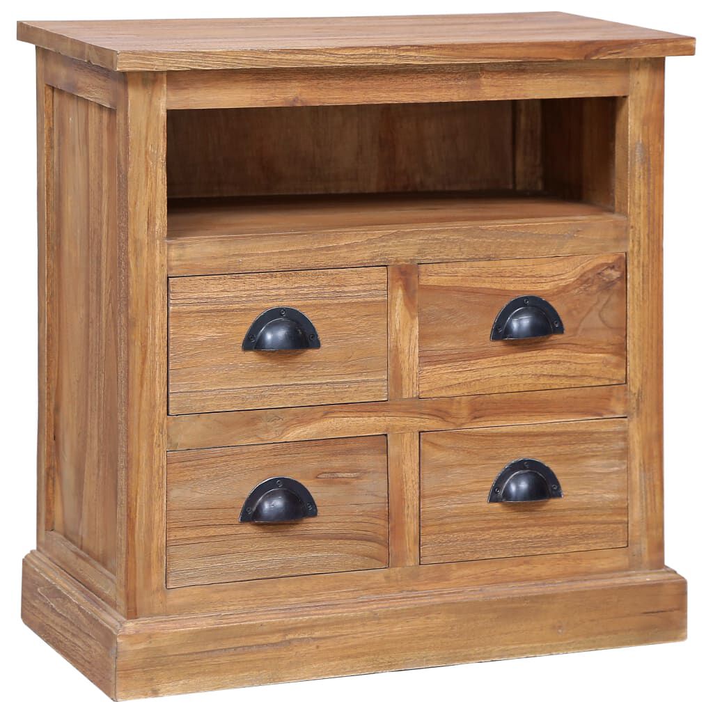 vidaXL Συρταριέρα με Ράφι 60 x 30 x 60 εκ. από Μασίφ Ξύλο Teak