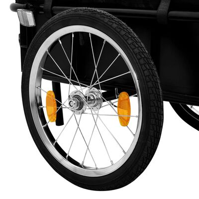 vidaXL Τρέιλερ ποδηλάτου Μαύρο 155x60x83 εκ. Ατσάλι