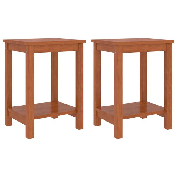 vidaXL Κομοδίνα 2 τεμ. Καφέ Μελί 35 x 30 x 47 εκ. Μασίφ Ξύλο Πεύκου
