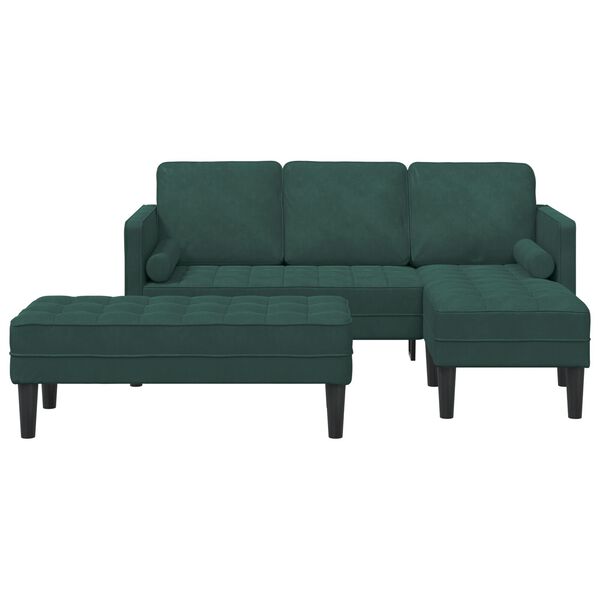 vidaXL Σετ Καναπέ 2 pcs Σκούρο Πράσινο 173 x 131 x 67 εκ Βελούδο