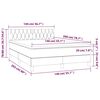 vidaXL &Kappa;&rho;&epsilon;&beta;ά&tau;&iota; Boxspring &mu;&epsilon; &Sigma;&tau;&rho;ώ&mu;&alpha; & LED &Sigma;&kappa;. &Mu;&pi;&lambda;&epsilon; 140x200&epsilon;&kappa;. &Beta;&epsilon;&lambda;&omicron;ύ&delta;&iota;&nu;&omicron;