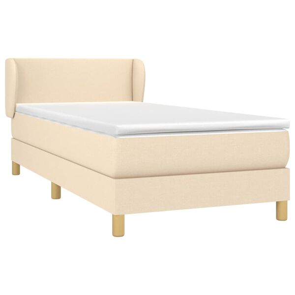 vidaXL &Kappa;&rho;&epsilon;&beta;ά&tau;&iota; Boxspring &mu;&epsilon; &Sigma;&tau;&rho;ώ&mu;&alpha; &Kappa;&rho;&epsilon;&mu; 100 x 200 &epsilon;&kappa;. &Upsilon;&phi;&alpha;&sigma;&mu;ά&tau;&iota;&nu;&omicron;