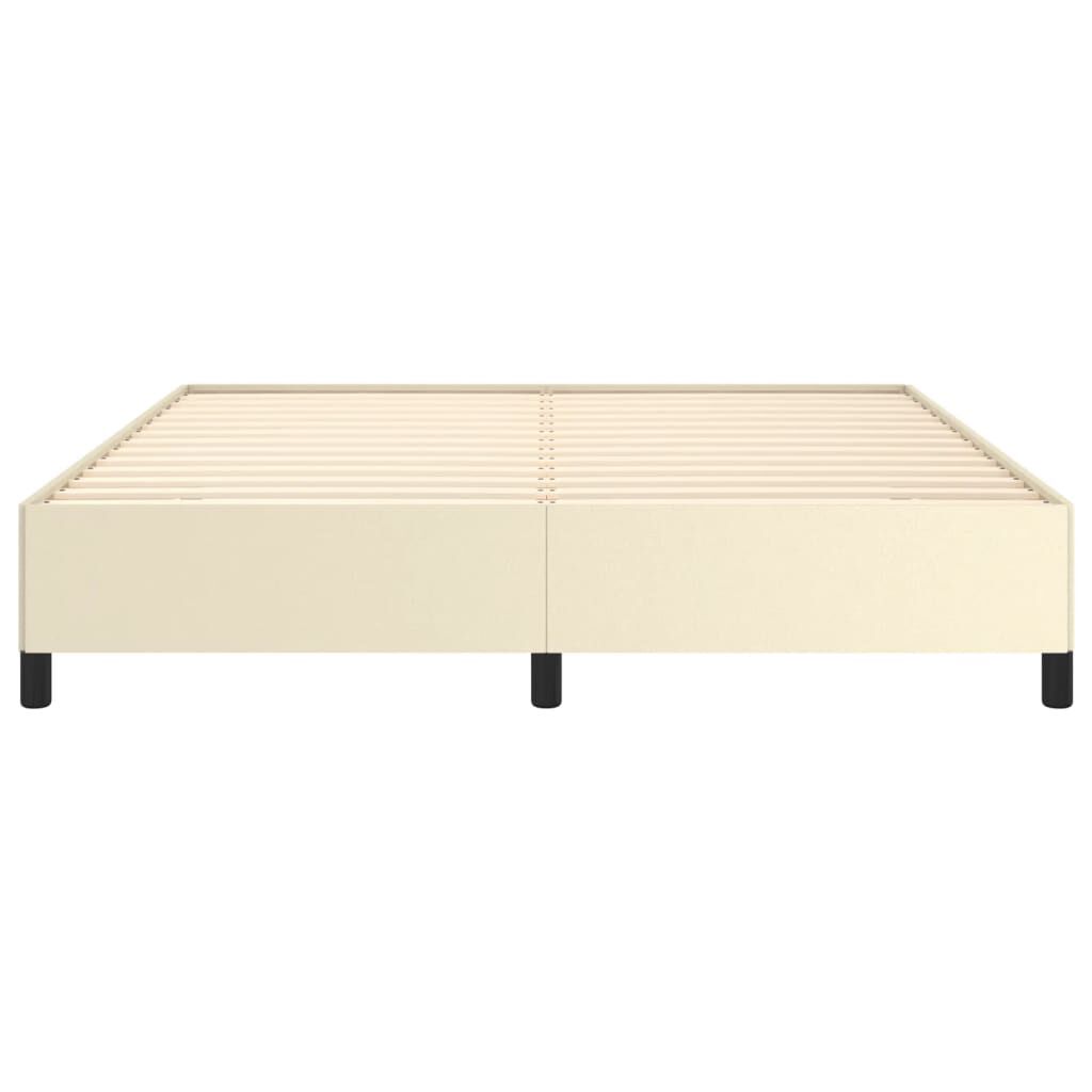 vidaXL Πλαίσιο Κρεβατιού Κρεμ 180x200 εκ. από Συνθετικό Δέρμα