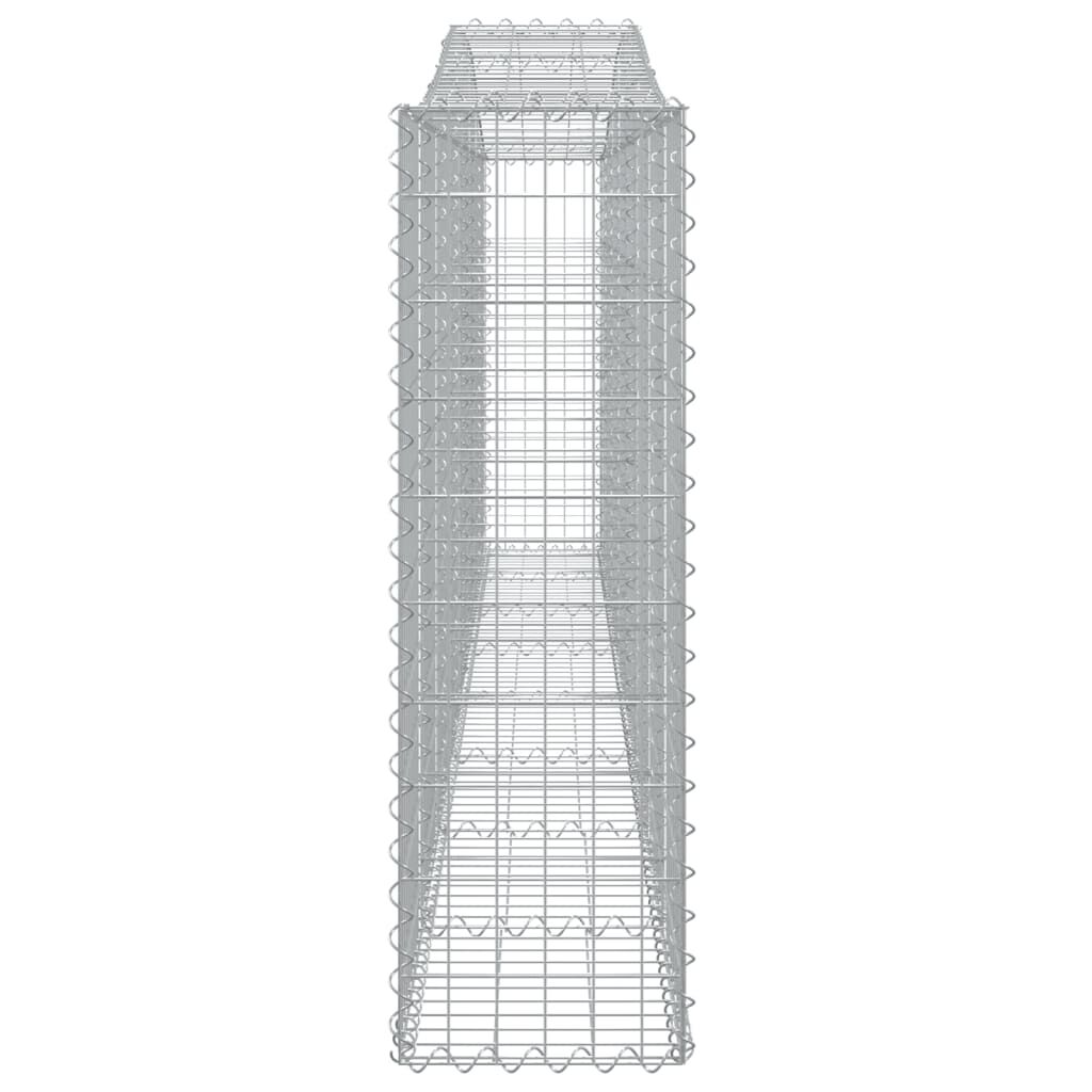 vidaXL Συρματοκιβώτια Τοξωτά 7 τεμ. 400x30x100/120 εκ. Γαλβαν. Ατσάλι