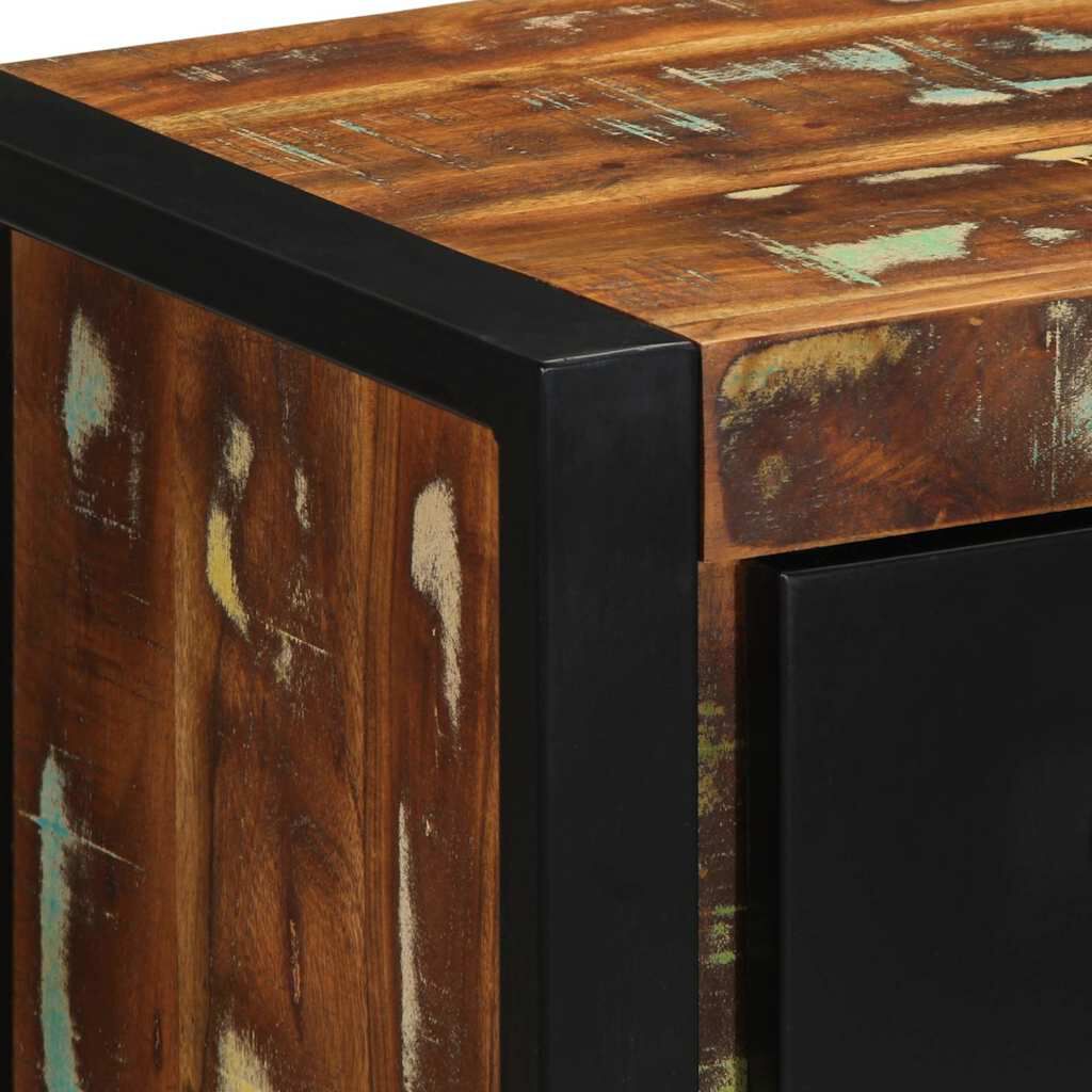 vidaXL Κομοδίνο Πολύχρωμο 40x35x40 cm Στερεό ξύλο αναγεννημένο