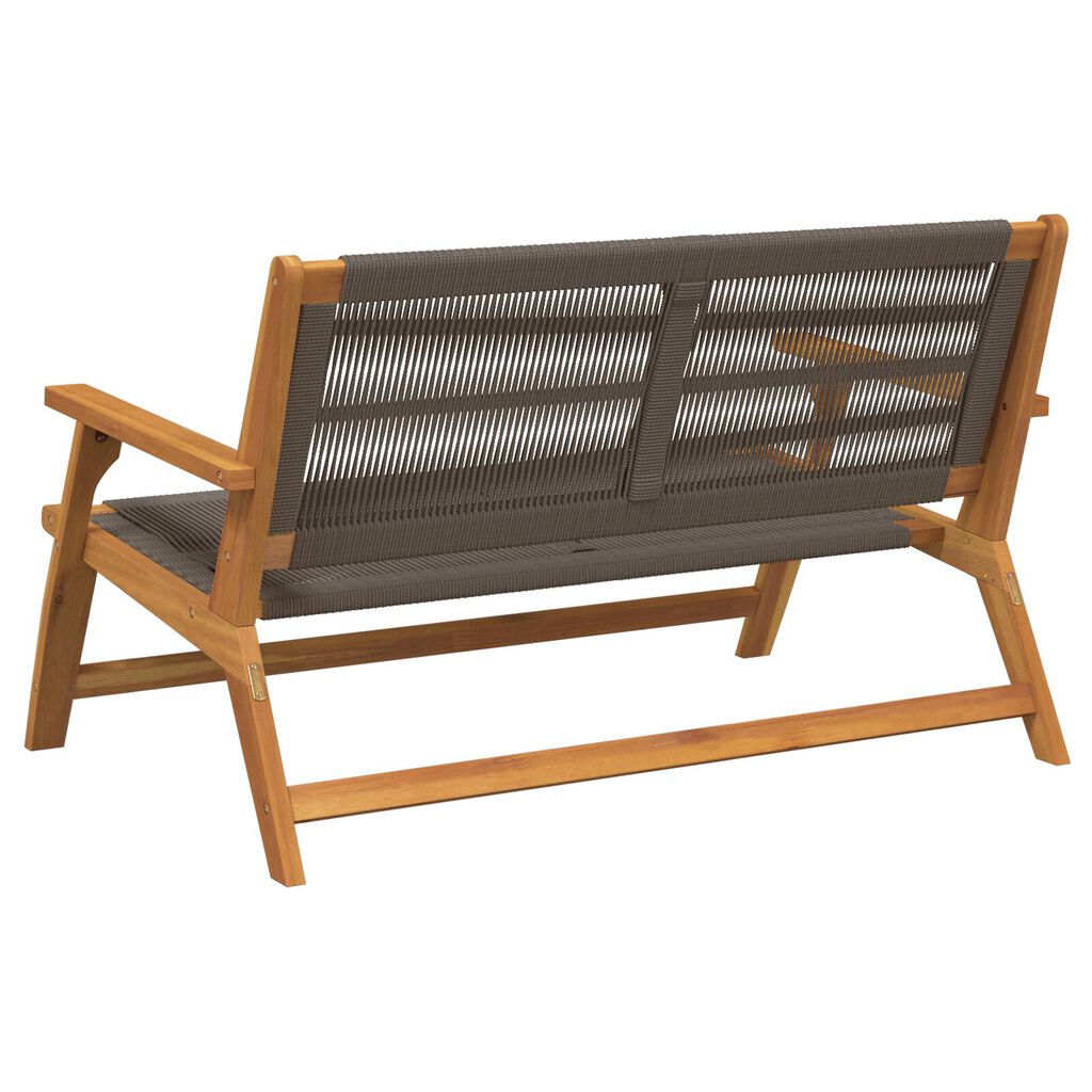 vidaXL πάγκος κήπου γκρι 76x122x73 εκ. μασίφ ξύλο ακακίας