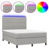 vidaXL &Kappa;&rho;&epsilon;&beta;ά&tau;&iota; Boxspring &mu;&epsilon; &Sigma;&tau;&rho;ώ&mu;&alpha; & LED &Alpha;&nu;.&Gamma;&kappa;&rho;&iota; 140x200&epsilon;&kappa;. &Upsilon;&phi;&alpha;&sigma;&mu;ά&tau;&iota;&nu;&omicron;