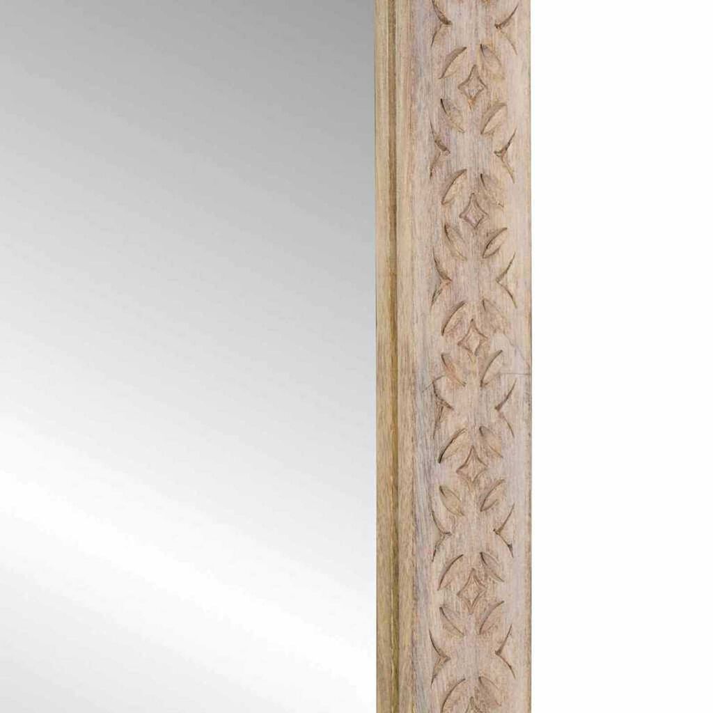 vidaXL Καθρέφτης με καθρέφτη Λευκό 57 x 70 x 3 εκ Μασίφ ξύλο μάνγκο