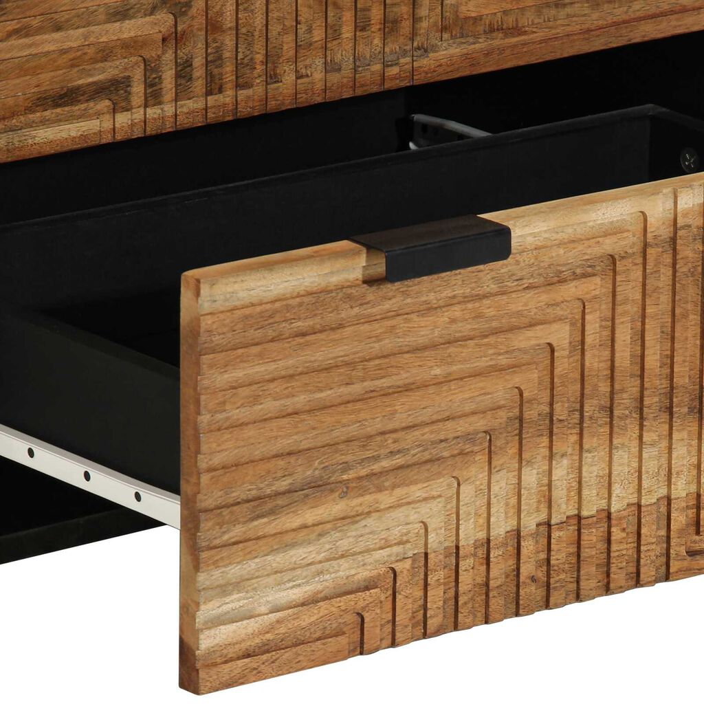 vidaXL Πλαϊνό Γραφείο 3 pcs Καφέ 60 x 33 x 75 cm Μασίφ ξύλο ακακίας
