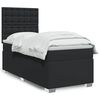 vidaXL Κρεβάτι Boxspring με Στρώμα Μαύρο 80 x 200 εκ. Συνθετικό Δέρμα