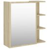 vidaXL Καθρέφτης Μπάνιου Sonoma Δρυς 62,5x20,5x64 εκ. από Επεξ. Ξύλο