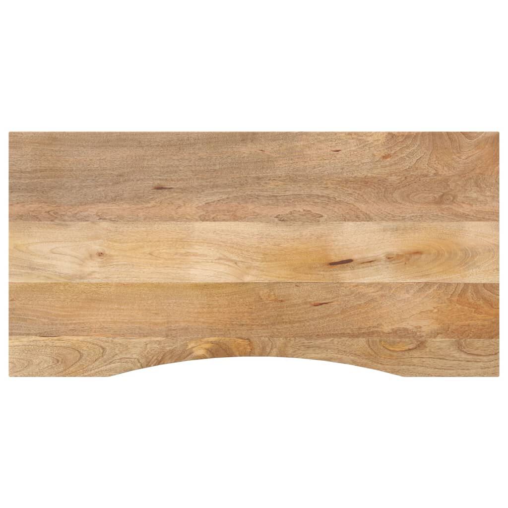 vidaXL Επιφάνεια Γραφείου Καμπύλη 110x60x2,5 εκ Μασίφ Ακατ. Μάνγκο