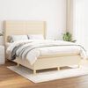 vidaXL &Kappa;&rho;&epsilon;&beta;ά&tau;&iota; Boxspring &mu;&epsilon; &Sigma;&tau;&rho;ώ&mu;&alpha; &Kappa;&rho;&epsilon;&mu; 140x190 &epsilon;&kappa;. &Upsilon;&phi;&alpha;&sigma;&mu;ά&tau;&iota;&nu;&omicron;