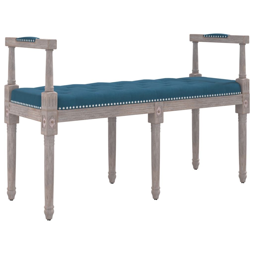 vidaXL Πάγκος Μπλε 110 x 40 x 70 εκ. Βελούδινος
