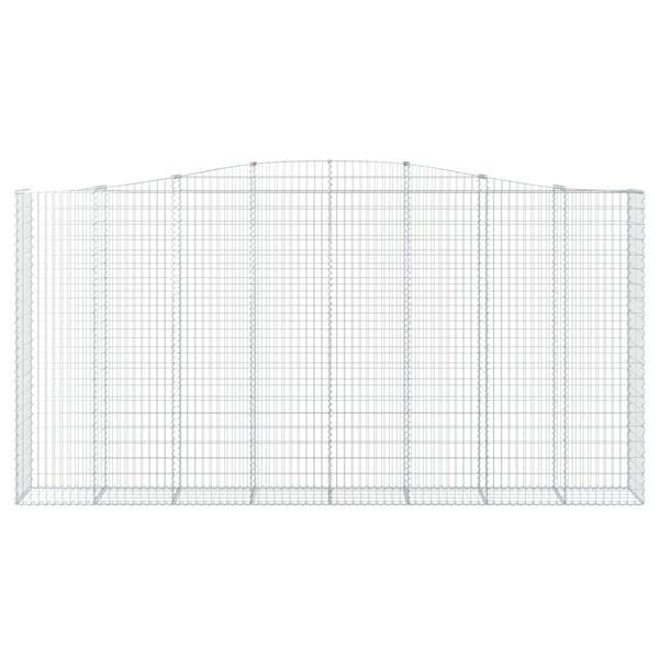 vidaXL Συρματοκιβώτια Τοξωτά 2 τεμ. 400x50x200/220 εκ. Γαλβαν. Ατσάλι