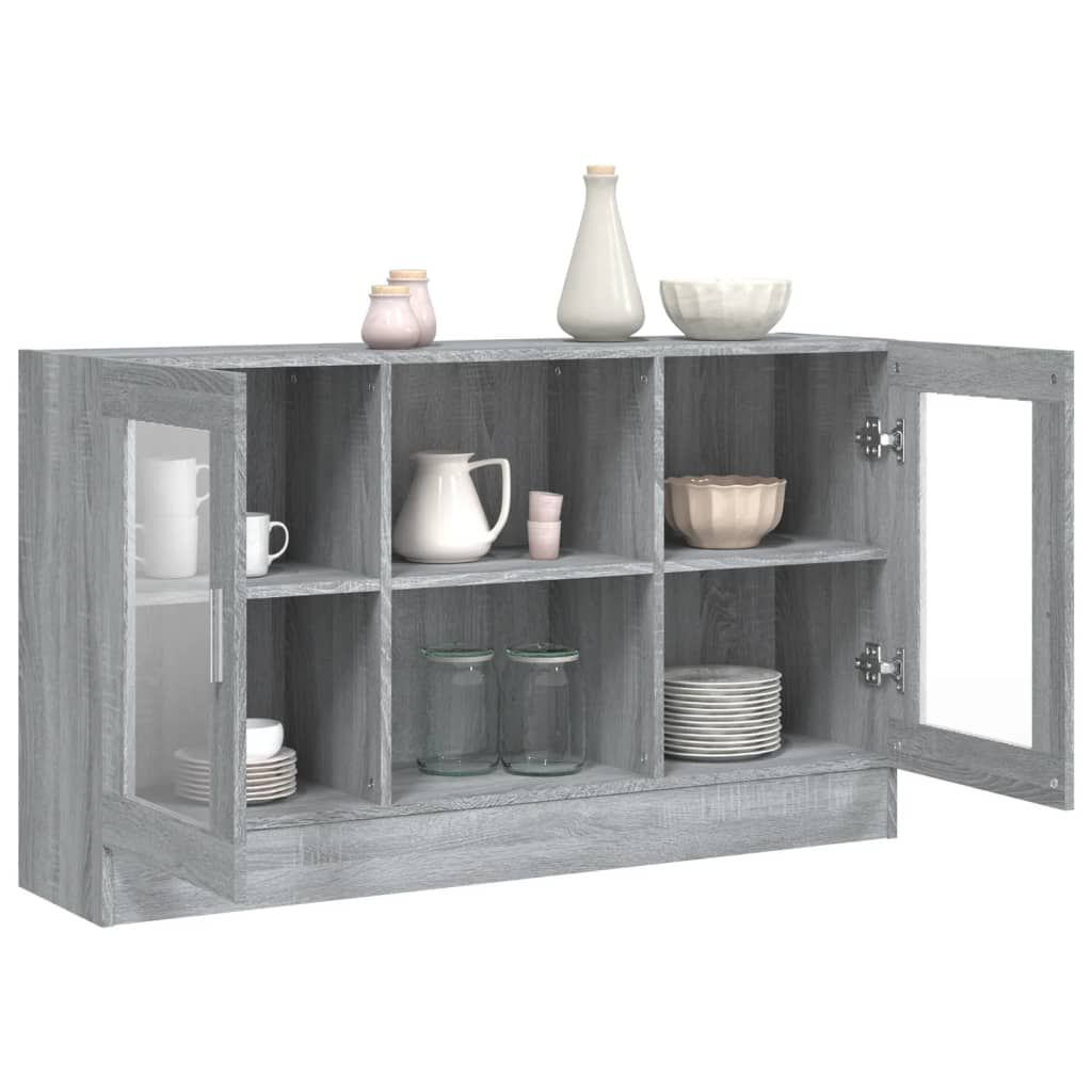 vidaXL Βιτρίνα Γκρι Sonoma 120x30,5x70 εκ. από Επεξεργασμένο Ξύλο