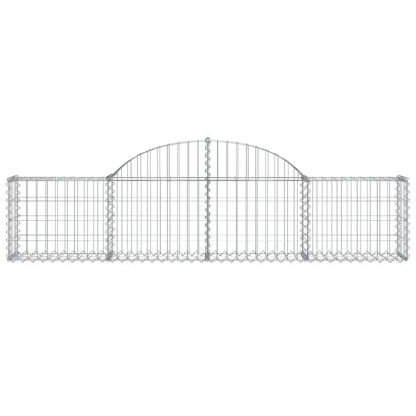 vidaXL Συρματοκιβώτια Τοξωτά 18 τεμ. 200x30x40/60 εκ. Γαλβαν. Ατσάλι
