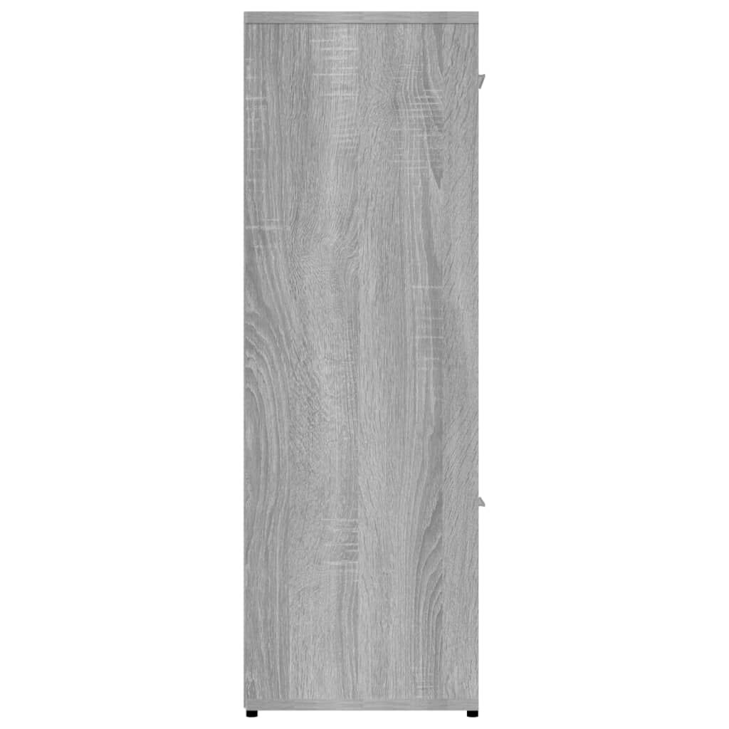 vidaXL Βιβλιοθήκη Γκρι Sonoma 90 x 30 x 90 εκ. από Επεξεργασμένο Ξύλο