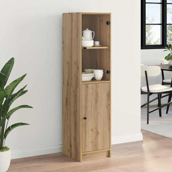 vidaXL Highboard Artisan Oak 35 x 37 x 142 &epsilon;&kappa; &Epsilon;&pi;&epsilon;&xi;&epsilon;&rho;&gamma;&alpha;&sigma;&mu;έ&nu;&omicron; &xi;ύ&lambda;&omicron;