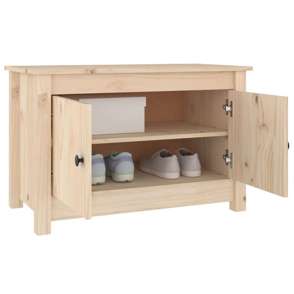 vidaXL Παπουτσοθήκη 70 x 38 x 45,5 εκ. από Μασίφ Ξύλο Πεύκου