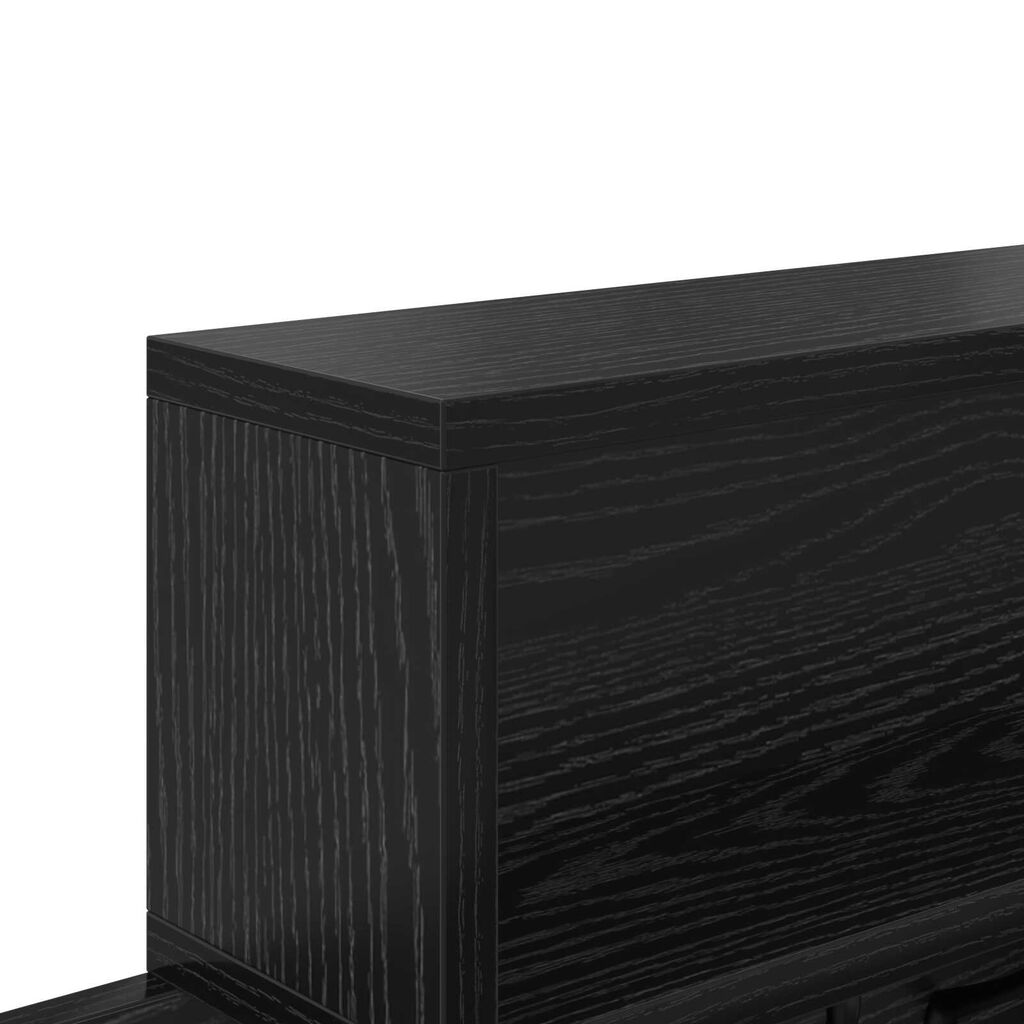 vidaXL Τοίχου Κρεμάστρα με ράφι με αποθήκευση Μαύρη Δρυς 100 x 12 x 43.5 εκ