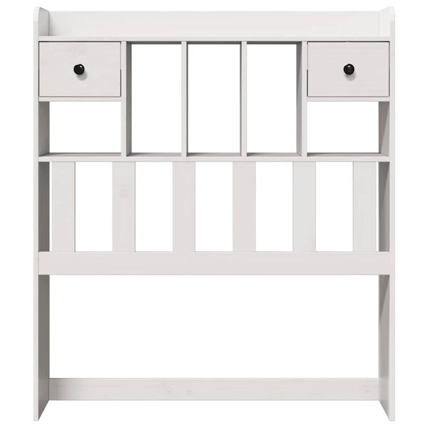 vidaXL Κεφαλάρι με Αποθ. Χώρο Λευκό 75 εκ. από Μασίφ Ξύλο Πεύκου