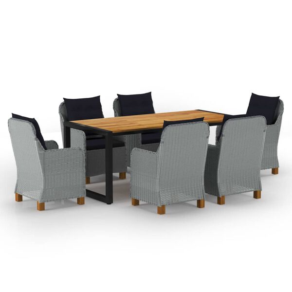 vidaXL &Sigma;&epsilon;&tau; &Tau;&rho;&alpha;&pi;&epsilon;&zeta;&alpha;&rho;ί&alpha;&sigmaf; &Kappa;ή&pi;&omicron;&upsilon; 7 &Tau;&epsilon;&mu;&alpha;&chi;ί&omega;&nu; &Alpha;&nu;&omicron;&iota;&chi;&tau;ό &Gamma;&kappa;&rho;&iota;