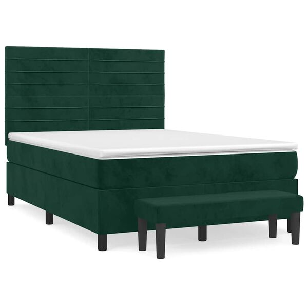 vidaXL &Kappa;&rho;&epsilon;&beta;ά&tau;&iota; Boxspring &mu;&epsilon; &Sigma;&tau;&rho;ώ&mu;&alpha; &Sigma;&kappa;&omicron;ύ&rho;&omicron; &Pi;&rho;ά&sigma;&iota;&nu;&omicron; 140x200&epsilon;&kappa;. &Beta;&epsilon;&lambda;&omicron;ύ&delta;&iota;&nu;&omicron;