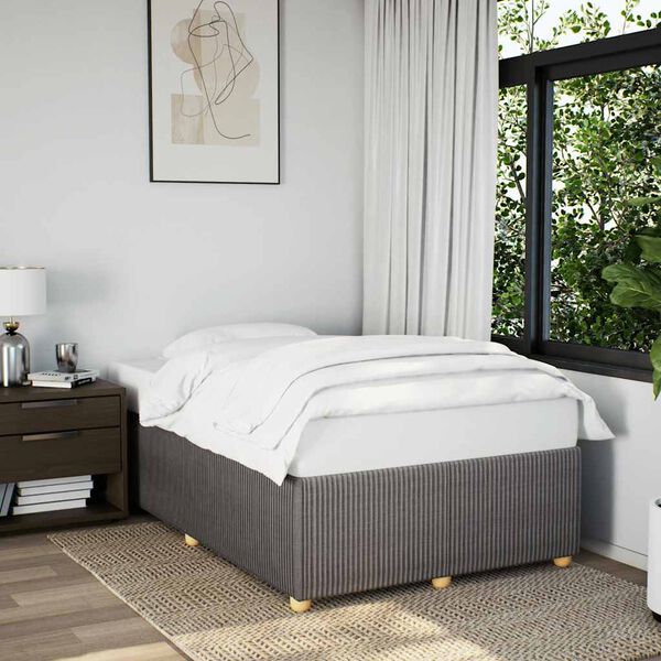 vidaXL Σκελετός Κρεβατιού Χωρίς Στρώμα Taupe 120x200 εκ. Υφασμάτινο