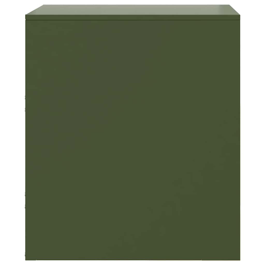 vidaXL Κομοδίνο Πράσινο 34,5 x 39 x 44 εκ. από Χάλυβα