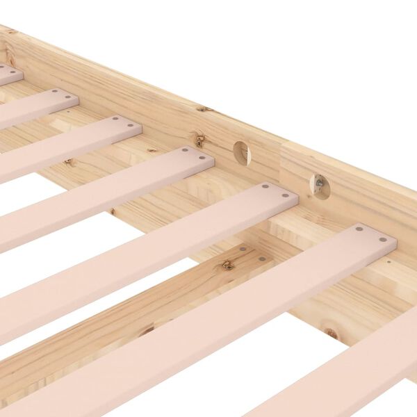 vidaXL Πλαίσιο Κρεβατιού 150 x 200 εκ. Μασίφ Ξύλο King Size