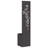 vidaXL Οθόνη Ιδιωτικότητας Κήπου Floral Μαύρο 32 x 140 εκ.