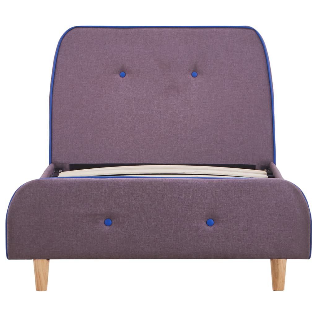 vidaXL Πλαίσιο Κρεβατιού Χρώμα Taupe 90 x 200 εκ. Υφασμάτινο