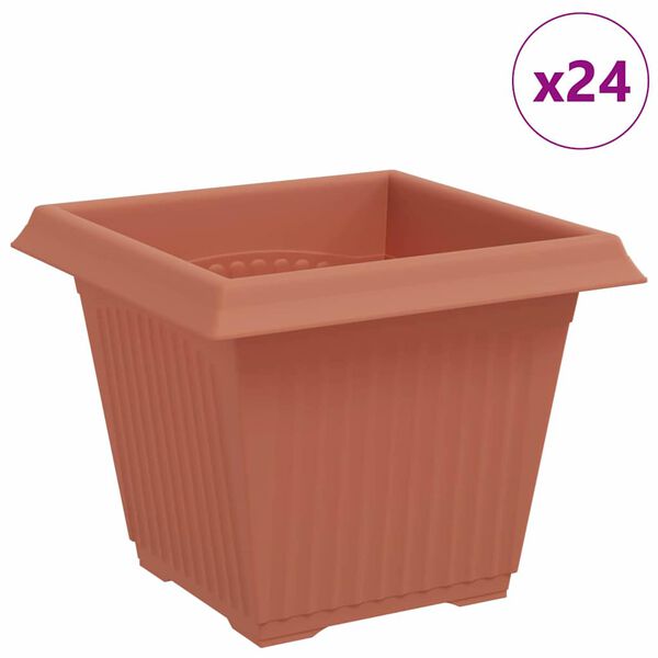 vidaXL &Tau;&epsilon;&tau;&rho;ά&gamma;&omega;&nu;&eta; &Gamma;&lambda;ά&sigma;&tau;&rho;&alpha; &gamma;&iota;&alpha; &Lambda;&omicron;&upsilon;&lambda;&omicron;ύ&delta;&iota;&alpha; 24 pcs &Kappa;&epsilon;&rho;&alpha;&mu;&iota;&delta;ί 20 x 20 x 16 &epsilon;&kappa;