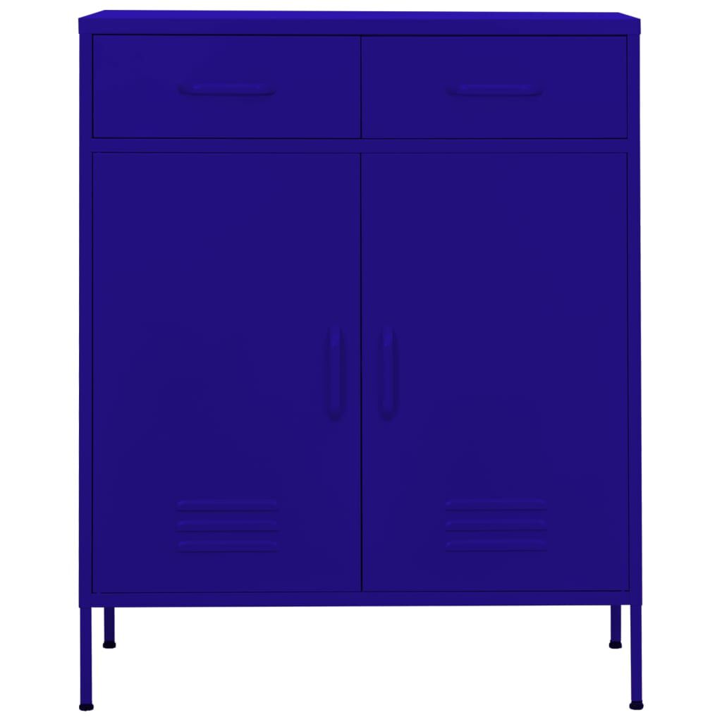 vidaXL Ντουλάπι Αποθήκευσης Ναυτικό Μπλε 80x35x101,5 εκ. από Ατσάλι