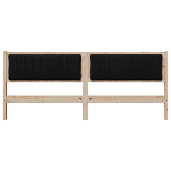 vidaXL Ταπετσαρισμένο κεφαλάρι Καφέ 200 cm Στερεά ξυλεία πεύκου