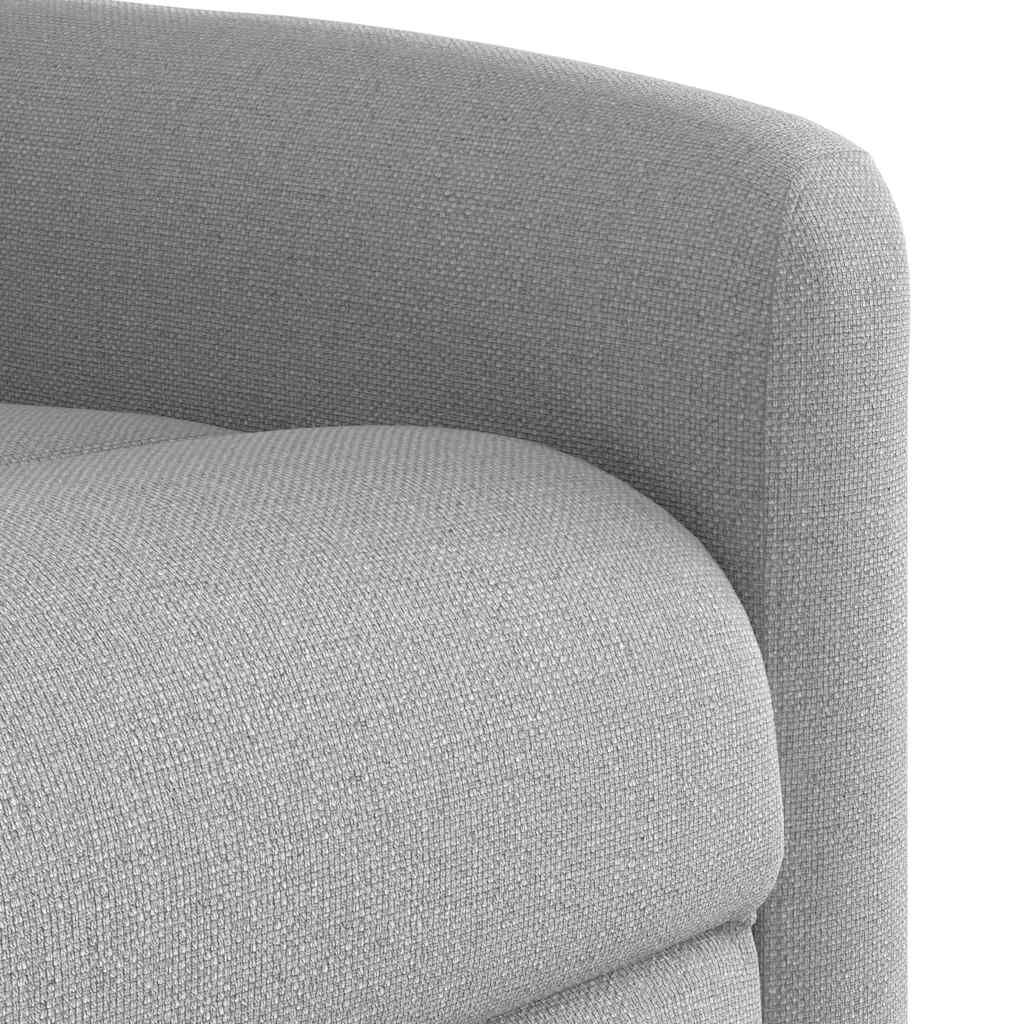vidaXL καρέκλα ανάκλισης μασάζ Cloud Grey Fabric
