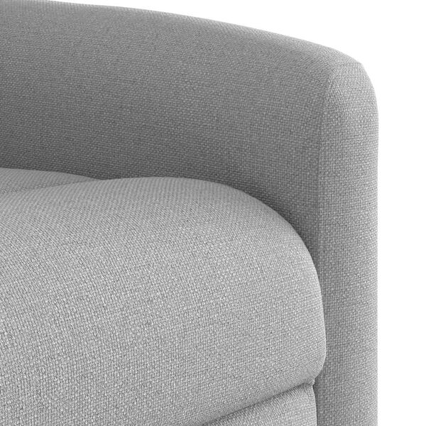 vidaXL καρέκλα ανάκλισης μασάζ Cloud Grey Fabric