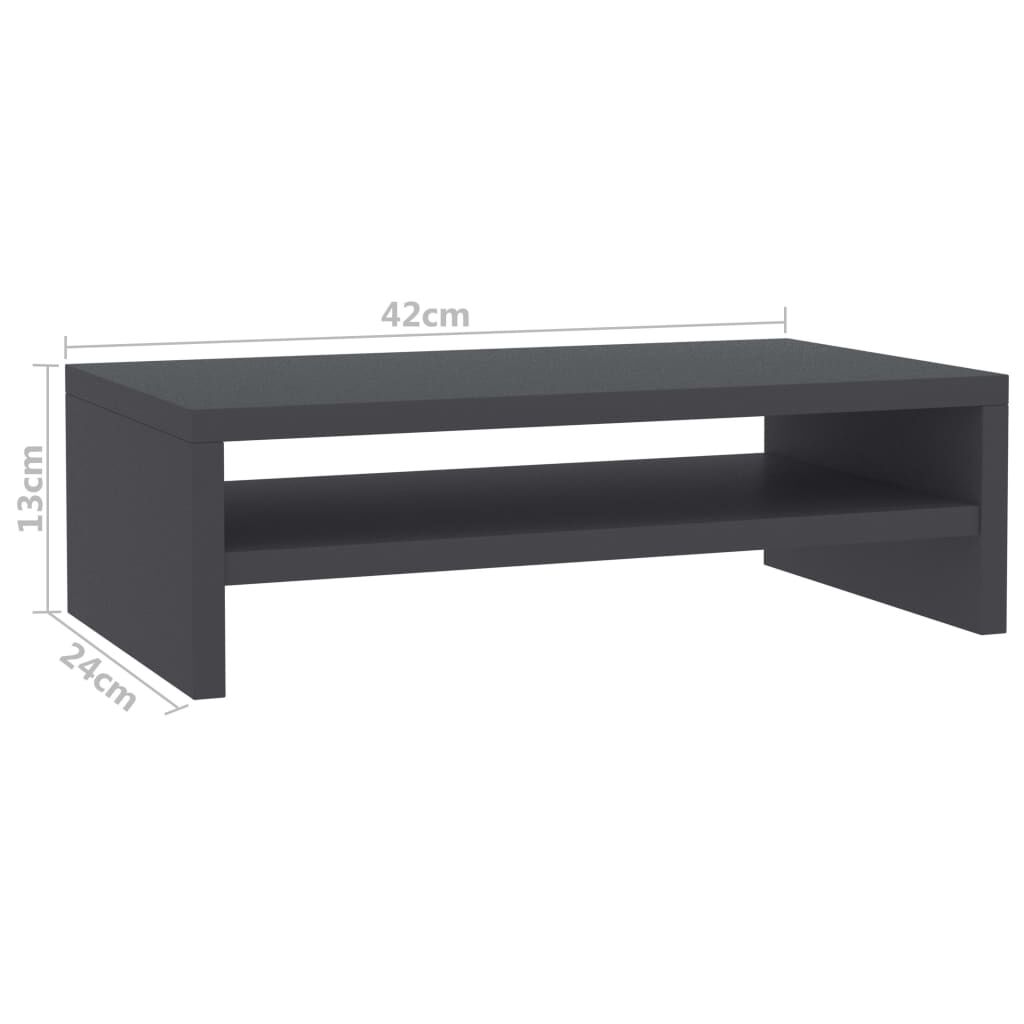 vidaXL Βάση Οθόνης Γκρι 42 x 24 x 13 εκ. από Μοριοσανίδα